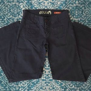 Delia’s Wide Leg Sailor Pants, Size 5/6R, Navy